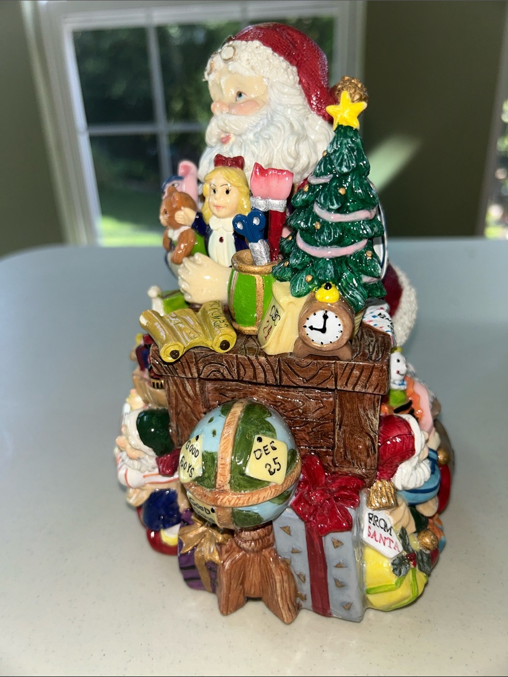 1990’s Vintage Fitz and Floyd Multicolor Musical Santa Holiday Figurine - Picture 11 of 13